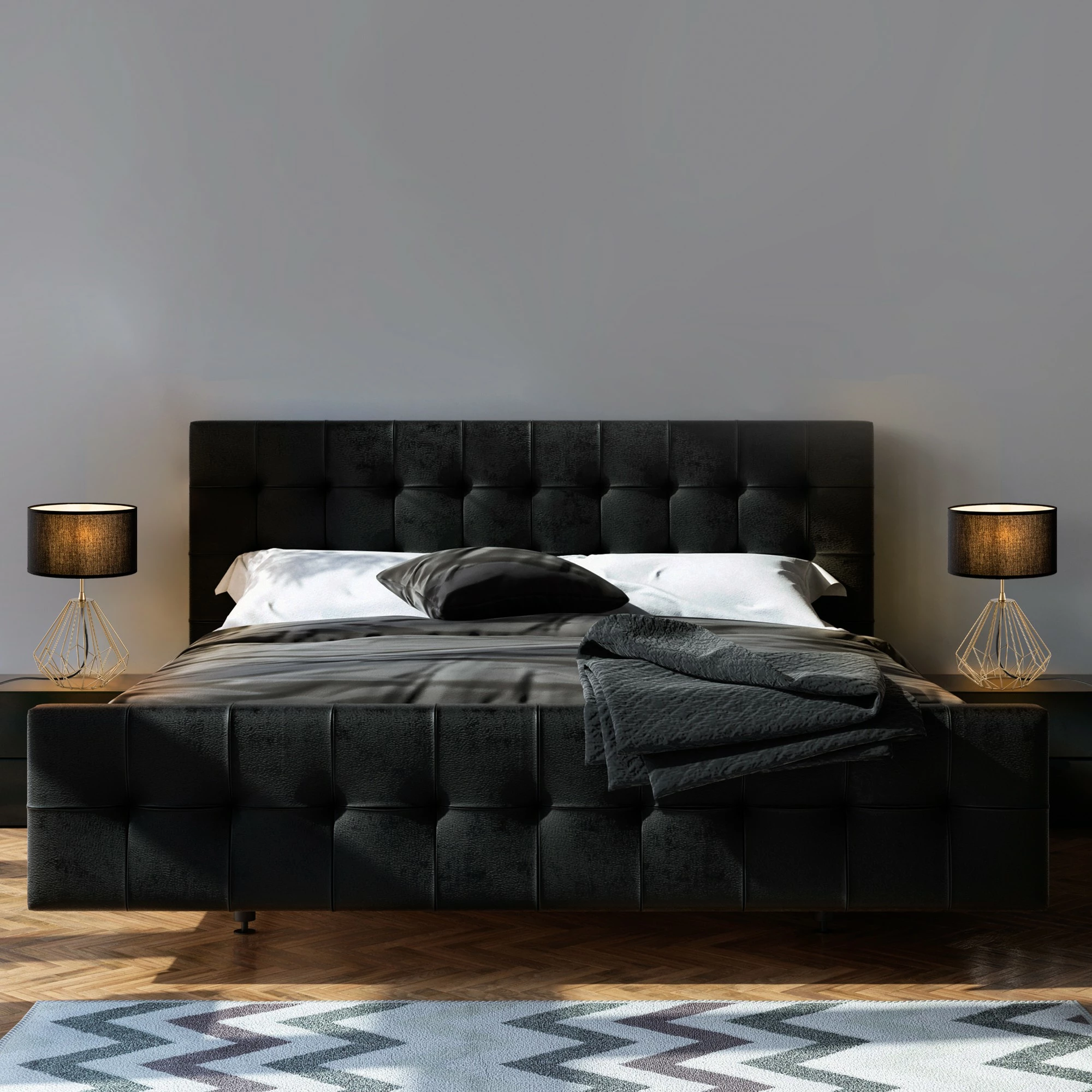 Set llamba tavoline Opviq, Diamond, ngjyrë ari, S-710 (2 copë)