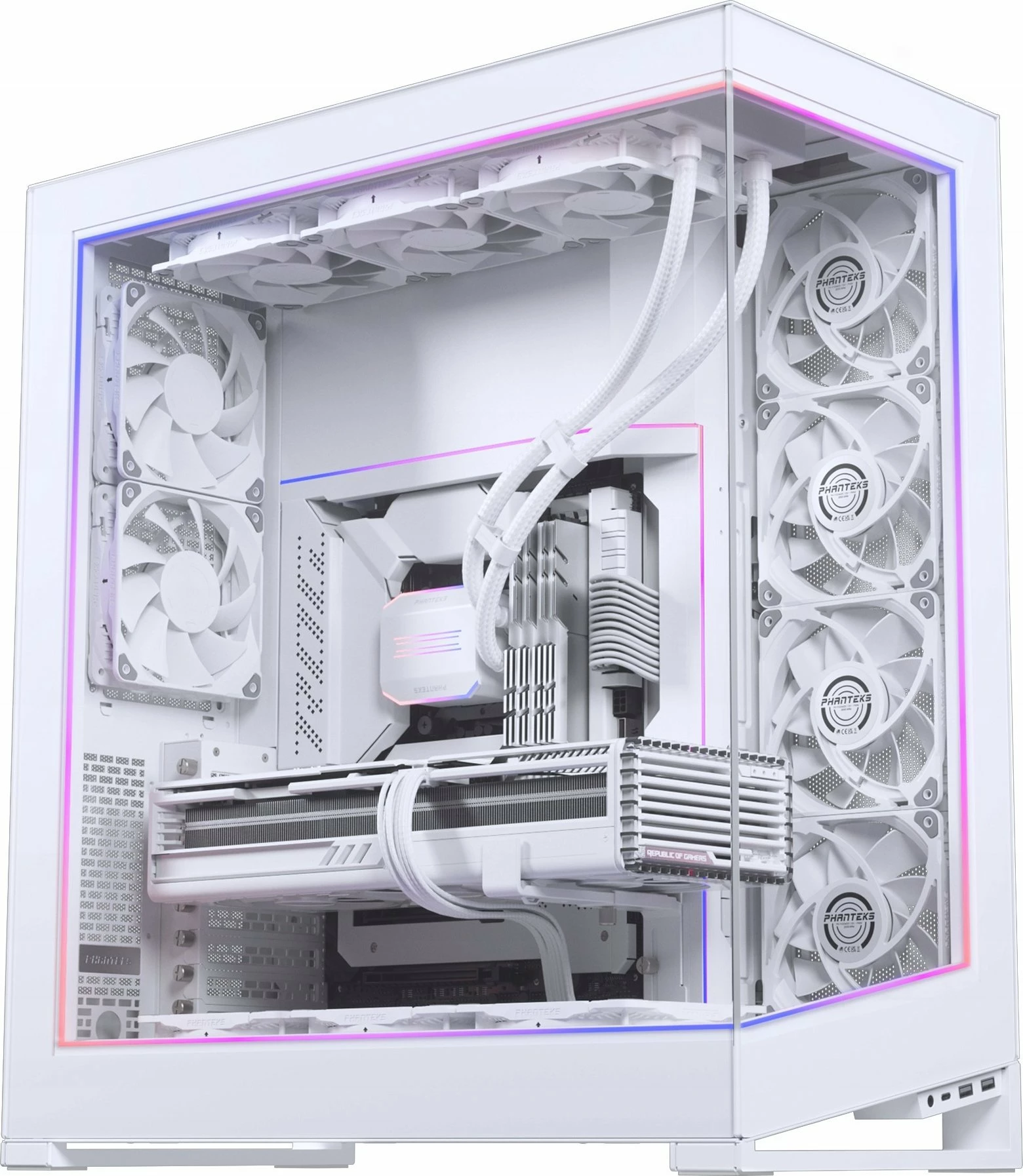 Kit ndriçimi ARGB për Kasë, Phanteks NV7 Premium LED Kit PH-PLEDKT_NV7_DWT01, 4 module D-RGB + hub ARGB, i bardhë, set