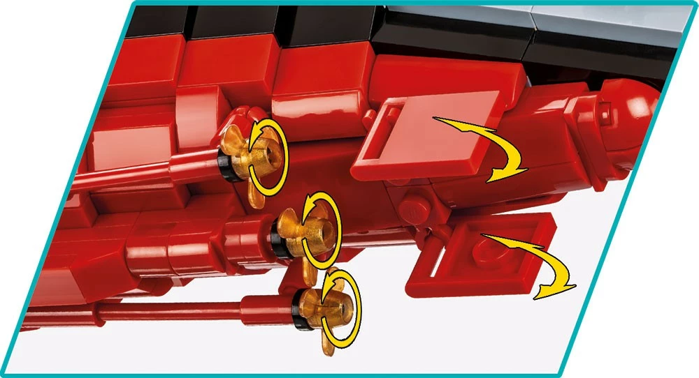 Set ndërtimi Cobi Klocki Battleship Gneisenau, 2417 pjesë, Historical Collection, gri/e kuqe