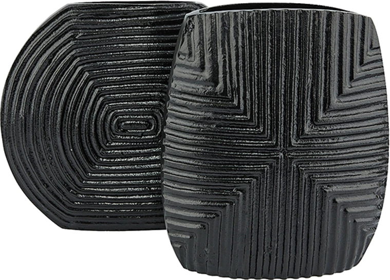 Vazo LINEAR, alumin, e zezë, 28x6x24cm