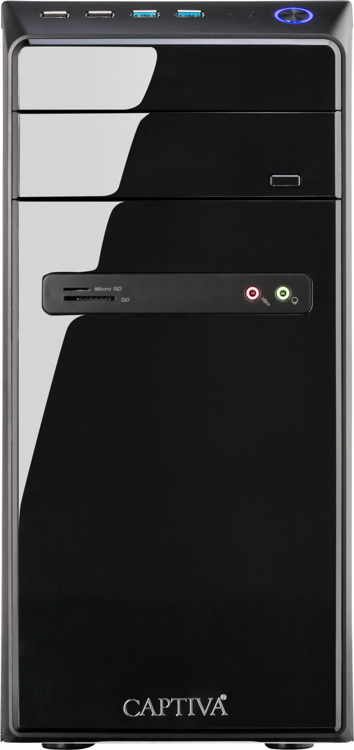 Kompjuter Captiva Power Starter PC R64-145, Ryzen 5 5600G, 32GB RAM, 1TB SSD, e zezë