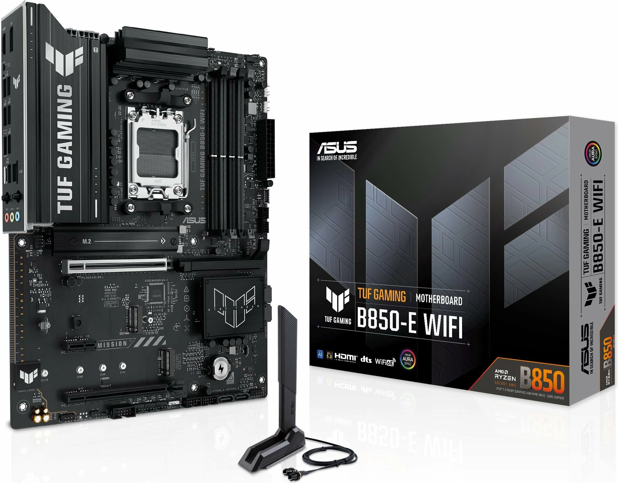 Pllakë amë Asus TUF GAMING B850-E WIFI, ATX, DDR5 deri 256GB, Wi‑Fi 6E