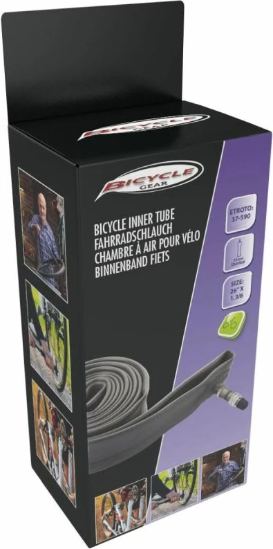 Gomë e brendshme biçiklete Bicycle Gear 24x1.75/2.125, e zezë