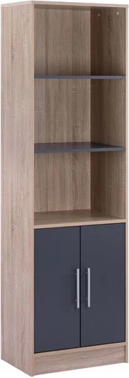 Raft librash melamine, ngjyrë sonama-gri, FH2027.04, 60x30x180