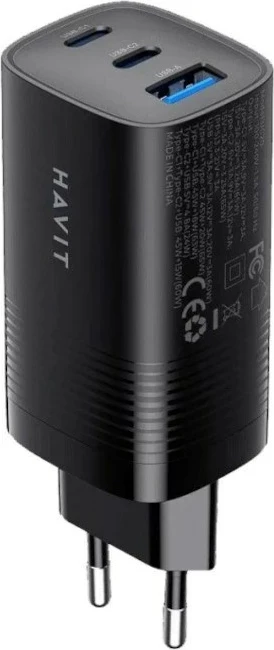 Karikues Havit UC20, GaN 65 W, tre porta, i zi