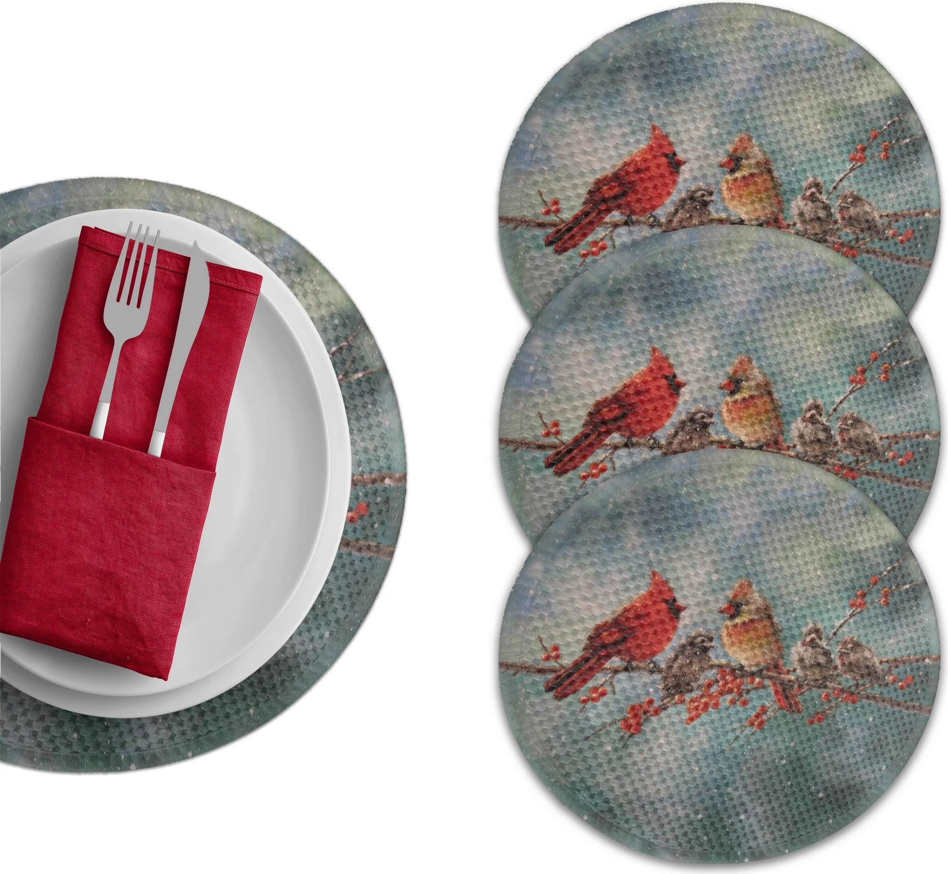 Set nënshtrues tavoline Hermia Concept, shumëngjyrësh, 3051Supla, 37cm, 4 copë