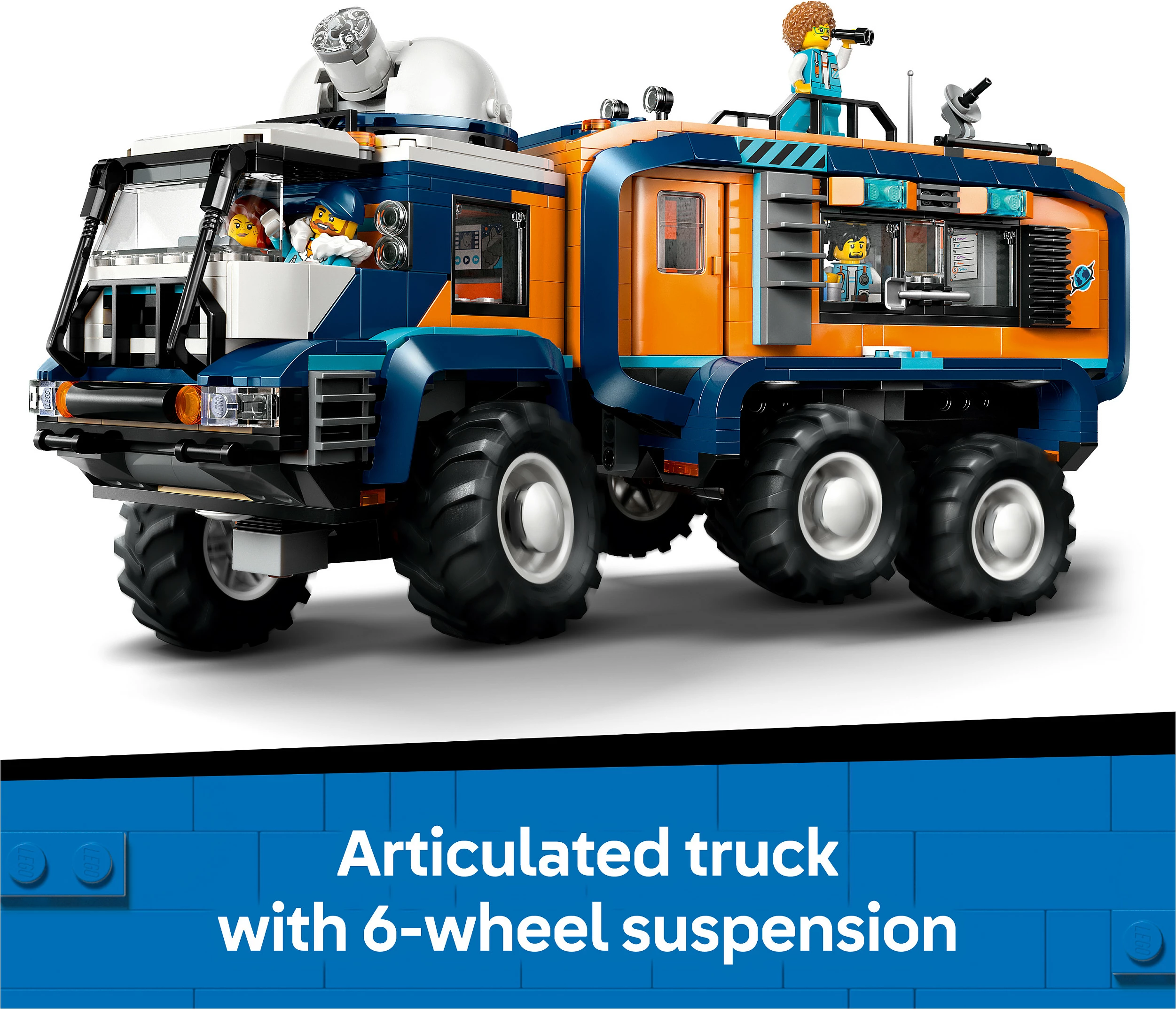 Set ndërtimi LEGO City 60471 Arctic Explorer Science Lab Truck, 1064 copë, multikolor