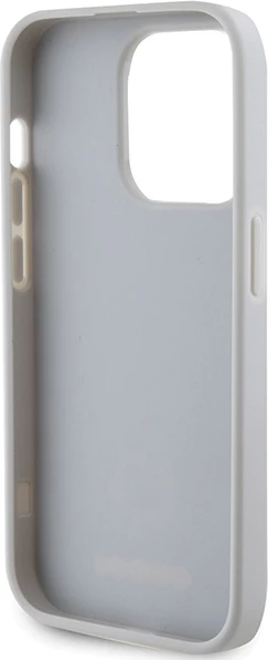 Mbështjellës Guess 4G Strass Metal Logo për iPhone 15 Pro, argjendtë