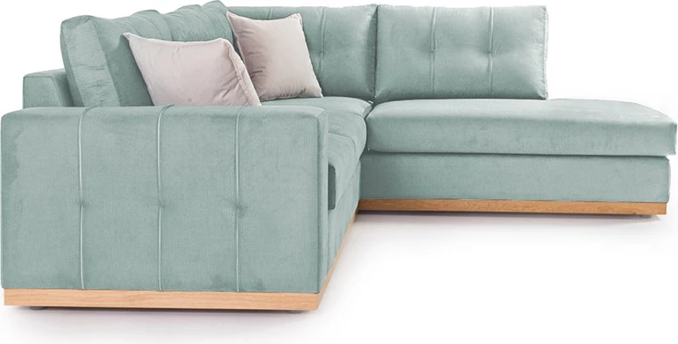 Kënd divani Boston këndi majtë, stof ciel-krem, 280x225x90cm