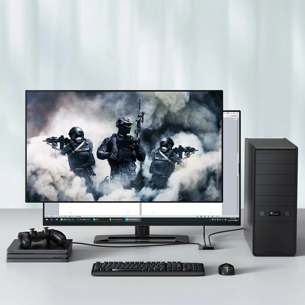 Switch HDMI Baseus CAHUB-BC0G, 2x HDMI, 4K/30Hz, Gri