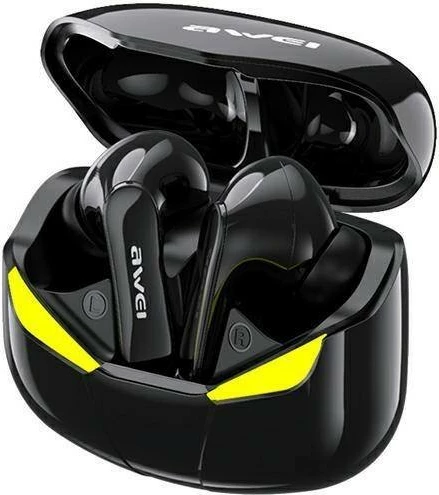 Kufje wireless AWEI T35 TWS me stacion karikimi, Bluetooth 5.0, për gaming, të zeza