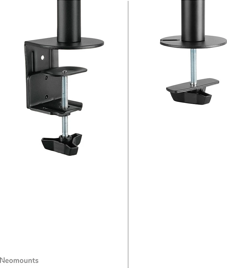 Mbajtëse për monitor Neomounts NM-D135D3BLACK, 3x 10-27", VESA 75x75/100x100, clamp/grommet, e zezë