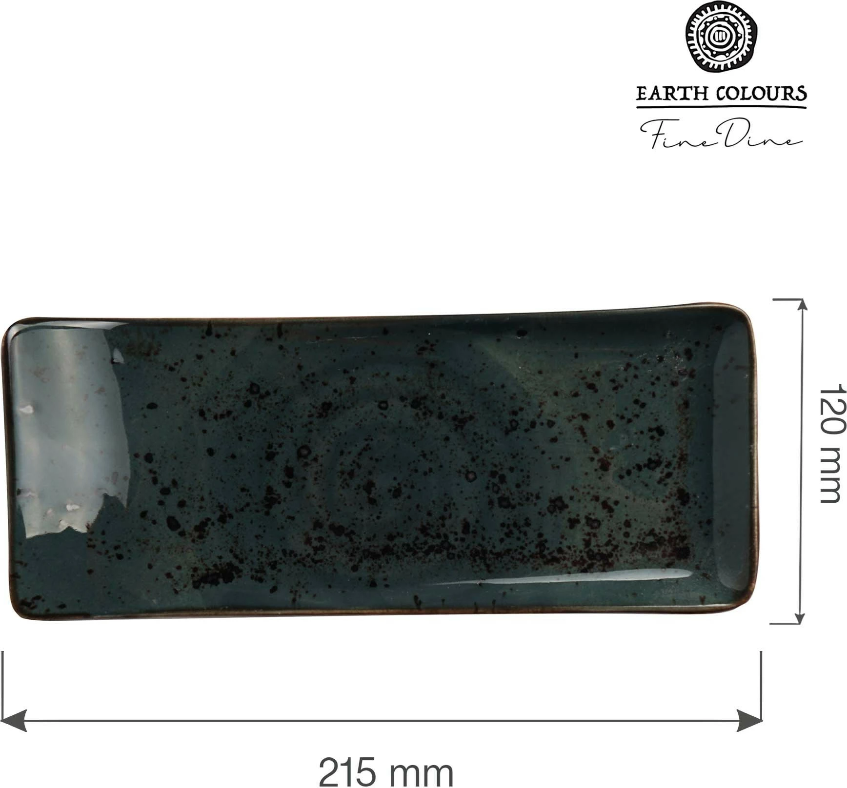 Pjatë servimi Fine Dine Arando 215x120 mm, gri, set 6 copë