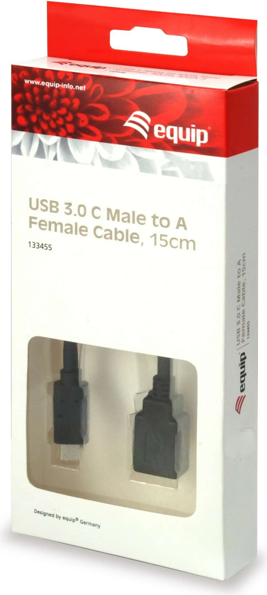 Adapter USB 3.0 Type C në Type A Equip 0.15m, i zi