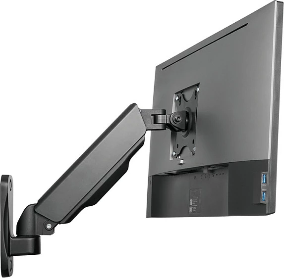 Mbajtëse muri për monitor LogiLink, 17-32", sustë gazi, VESA 75x75/100x100, 9 kg, e zezë