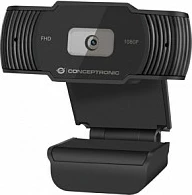 Webkamerë Conceptronic AMDIS, Full HD 1080p, USB, me mikrofon, e zezë