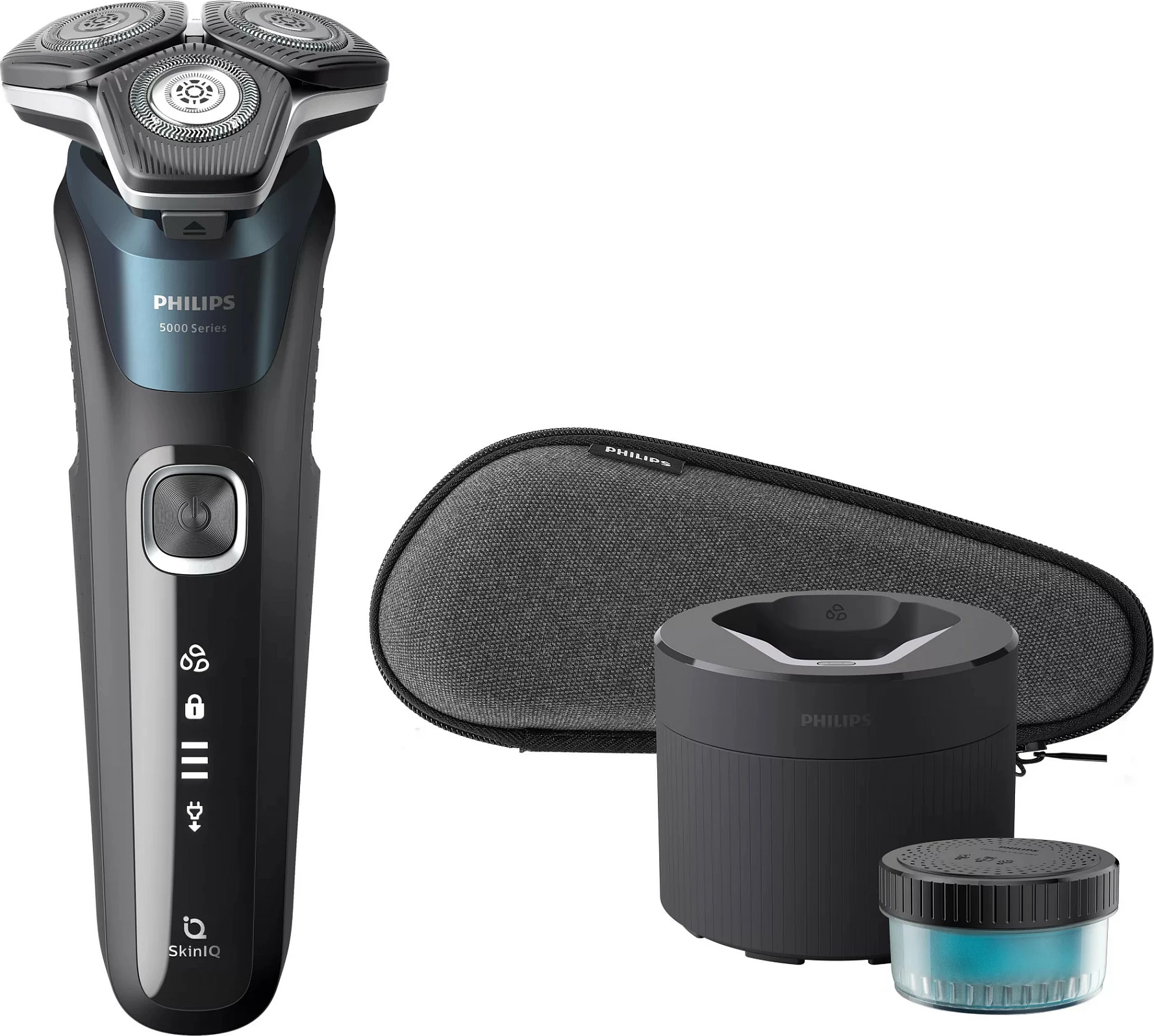 Makinë rroje Philips S5889/50 Series 5000, Wet & Dry, e zezë/kaltër