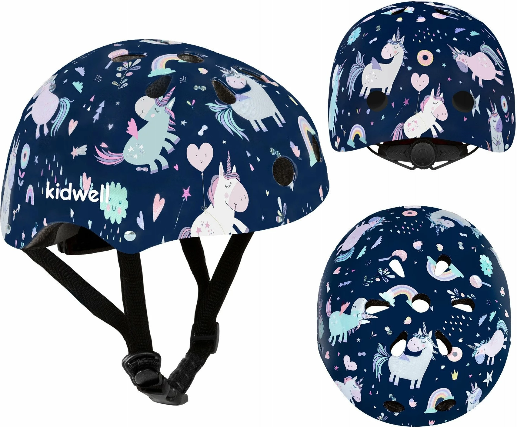 Helmet mbrojtës Kidwell ORIX PLUS, M (52-56 cm), Unicorn, blu e errët