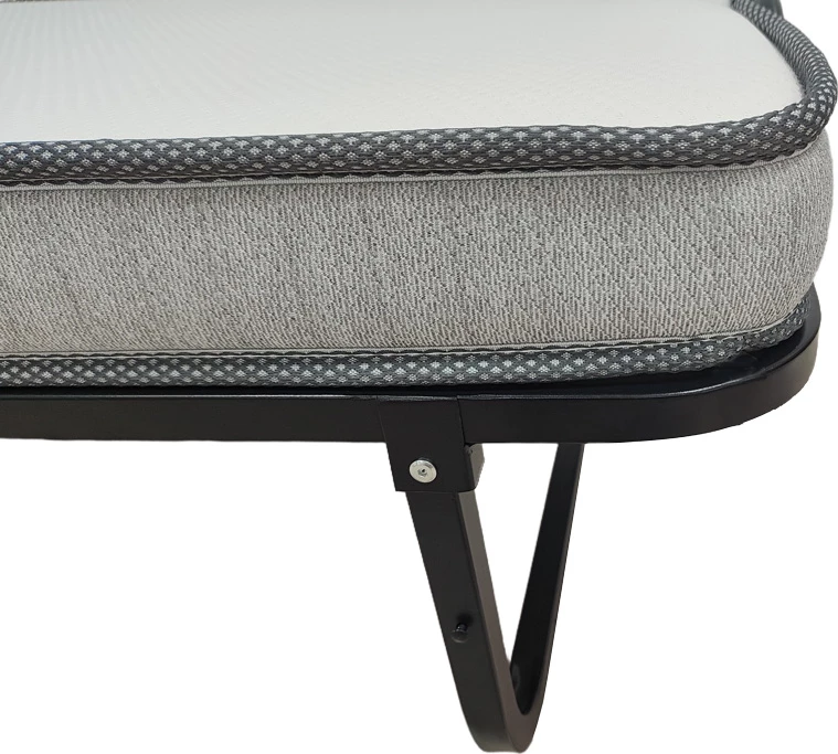 Krevat palosës me dyshek, ngjyrë e zezë, Kamu, 75x190cm