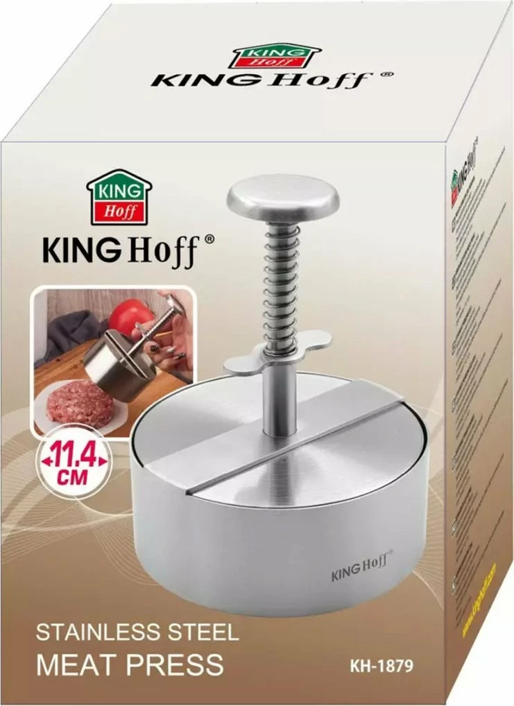 Formues për petë burgeri KingHoff KH-1879 inox, argjend