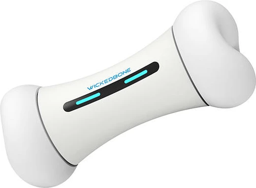 Lodër interaktive për qen Cheerble Wickedbone, kontroll me aplikacion, e bardhë