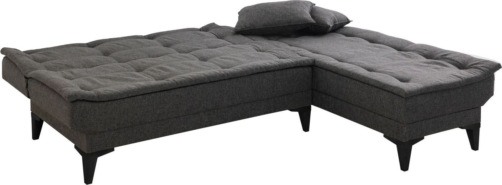 Kënd-sofë krevati Atelier del Sofa, Santo-S, ngjyrë antracit