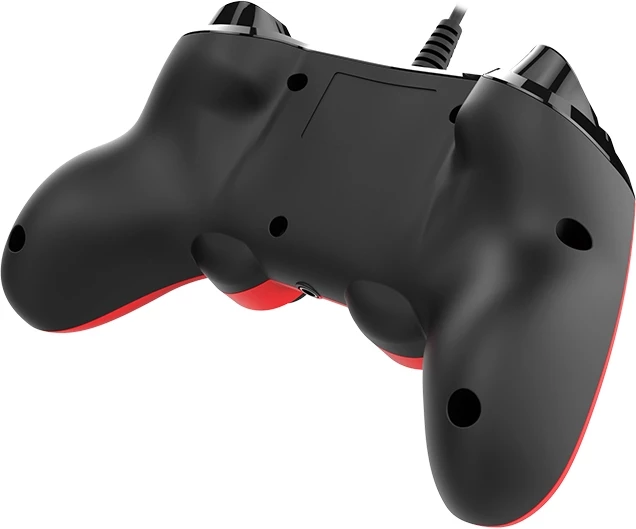 Kontroller lojërash me kabllo Nacon për PS4, 3 m, me dridhje dhe jack 3.5 mm, e kuqe
