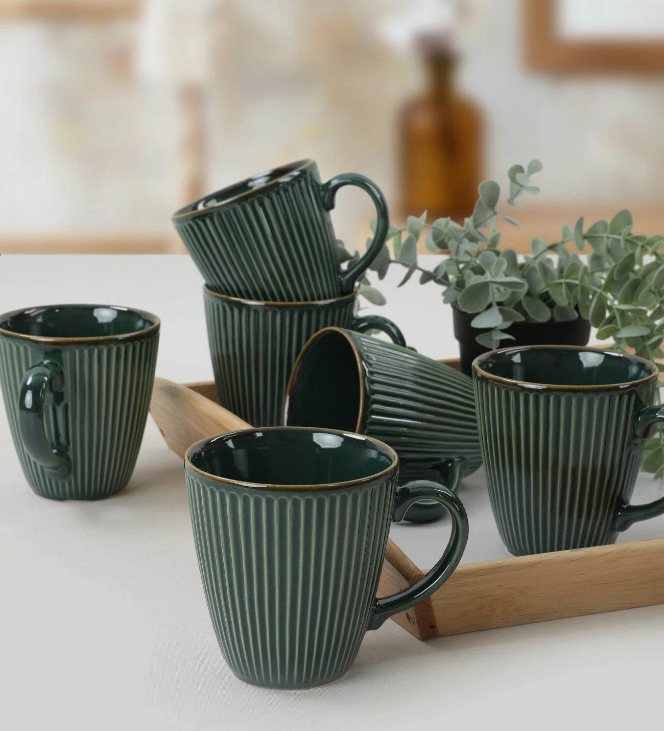 Set filxhanash (6 copë), Hermia Concept, jeshile, ST057006FRA5A839700MAET900