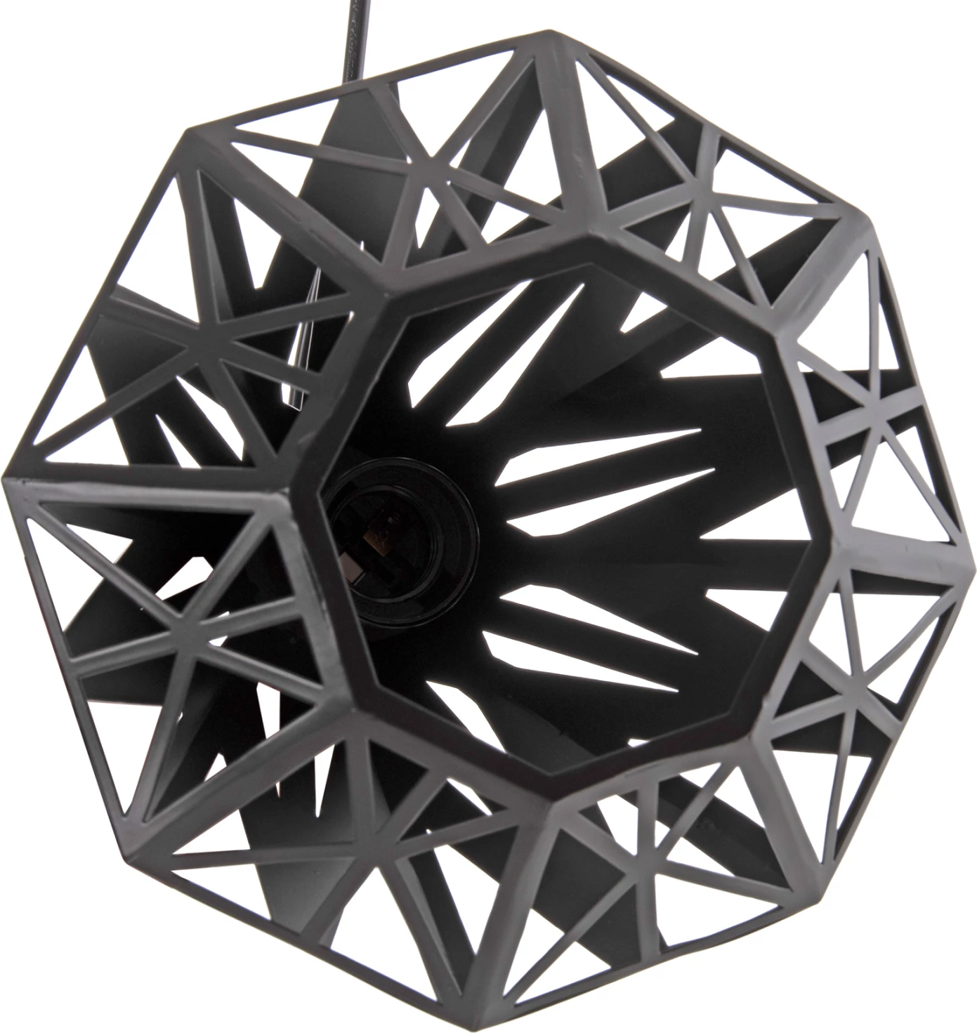 Llambë varëse tavani FH4083 3 'fenerë' metal i zi Φ23x127Hcm