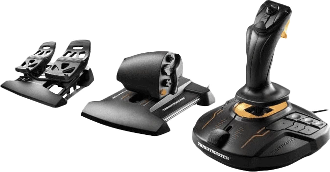 Kontroller fluturimi Thrustmaster T.16000M FCS Flight Pack 2960782, set joystick + throttle + pedale, e zezë