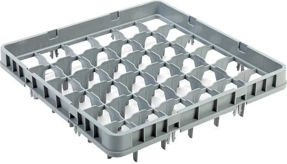 Zgjatës për shportë gotash, Amerbox, type 1, 36 ndarje, diametër gotës max 72 mm, polipropilen, gri