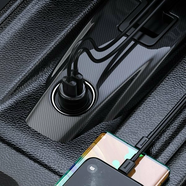 Transmetues FM me Bluetooth dhe karikues Baseus S-16, i zi