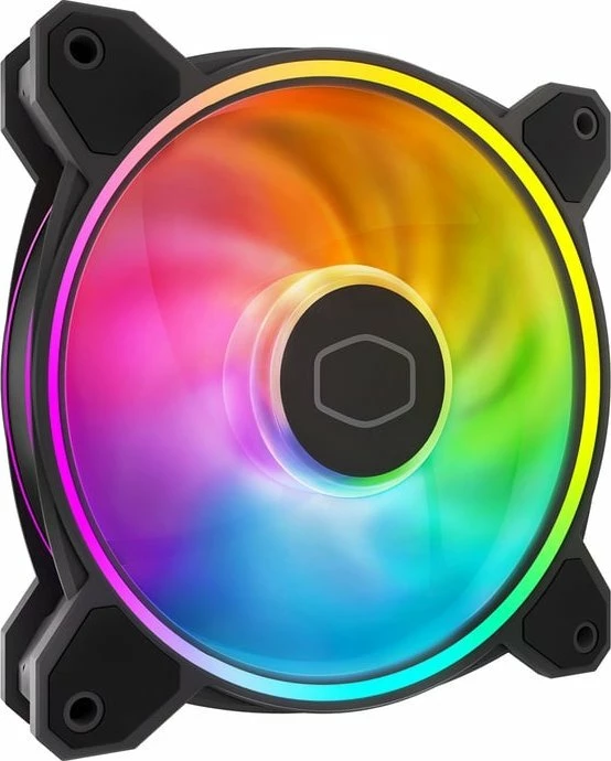 Ventilator PC Cooler Master MasterFan MF120 Halo 2 120mm ARGB 4-pin PWM, i zi, 1 copë