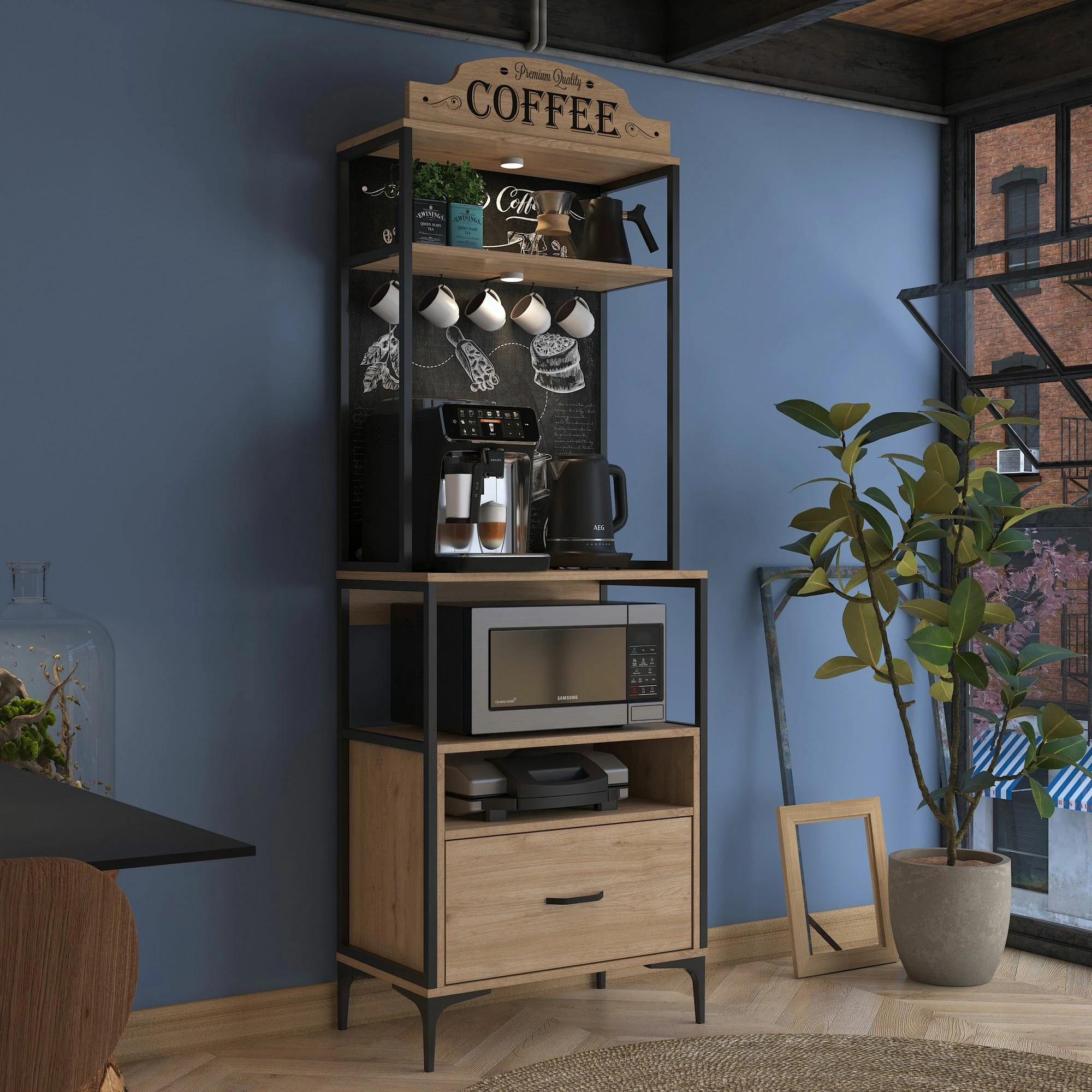 Dollap multifunksional Hanah Home, JE154 - 3130, ngjyrë arre