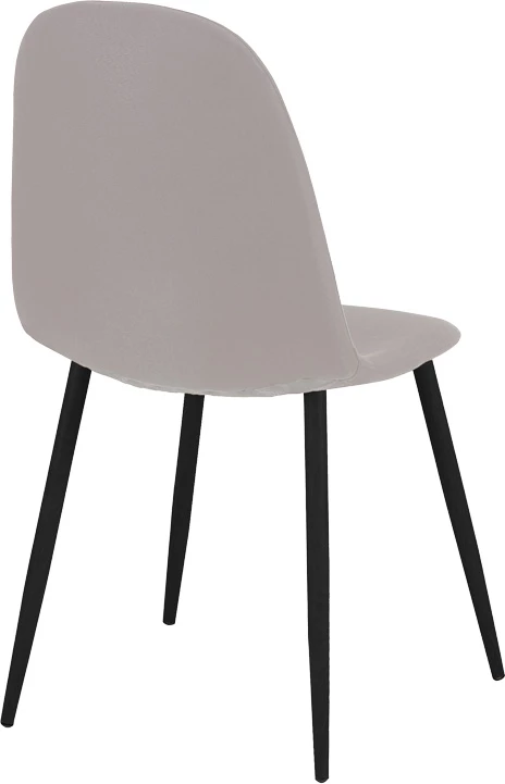 Karrige ngrënieje Bella, set prej 4 copash, material tekstili, këmbë metalike të zeza, 43.5x52x89cm