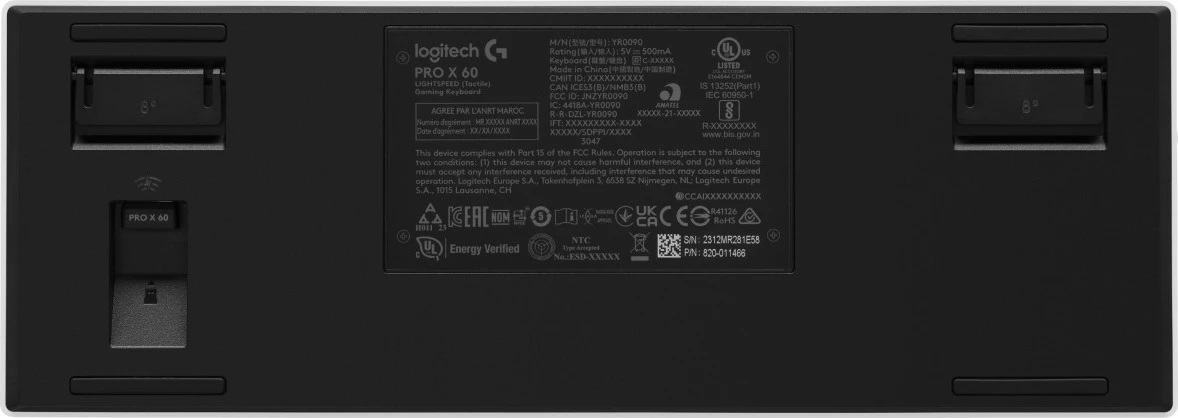 Tastierë Logitech PRO X 60 TKL LIGHTSPEED, RGB, wireless, e bardhë