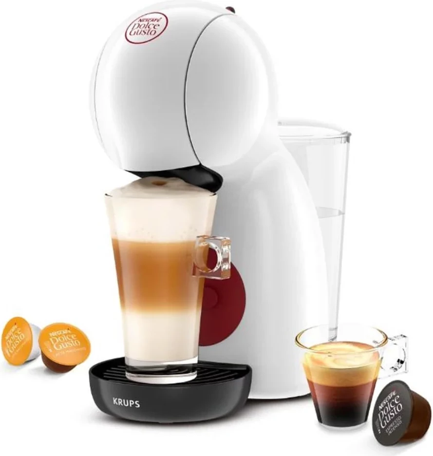 Makine kafeje kapsulash Krups KP1A3110 Dolce Gusto Piccolo XS 15 bar ngrohje e shpejtë 40 s fikje automatike eko e bardhë/burgundy