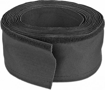 Mbështjellës i thurur për kabllo DeLOCK, 5 m x 20 mm, me Velcro, rezistent -50 deri 150°C, i zi