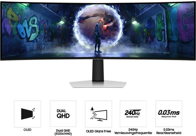 Monitor Samsung Odyssey OLED G9 S49DG934SU 46" argjend