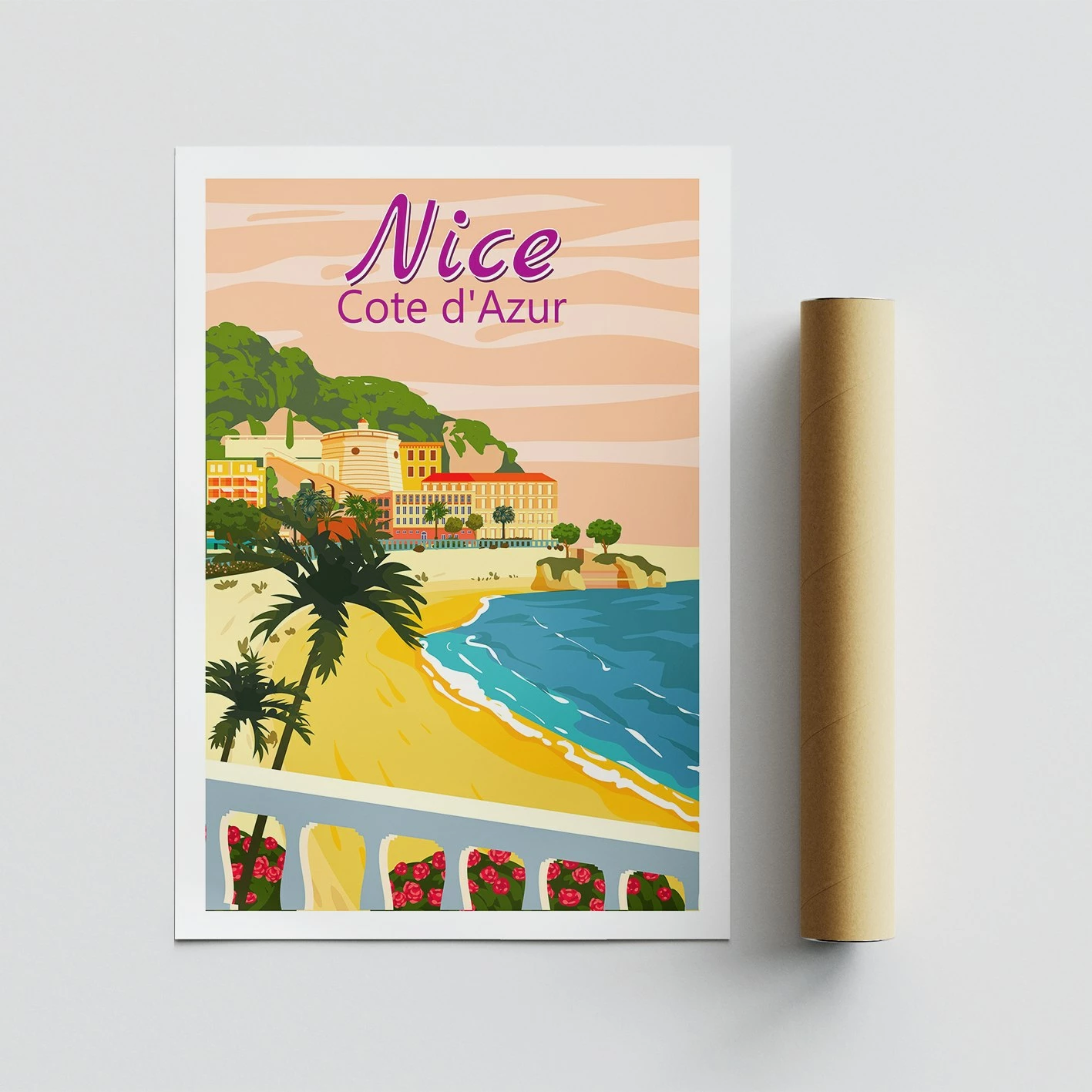 Poster A3, Nice Cote d'Azur - 1997, shumëngjyrësh