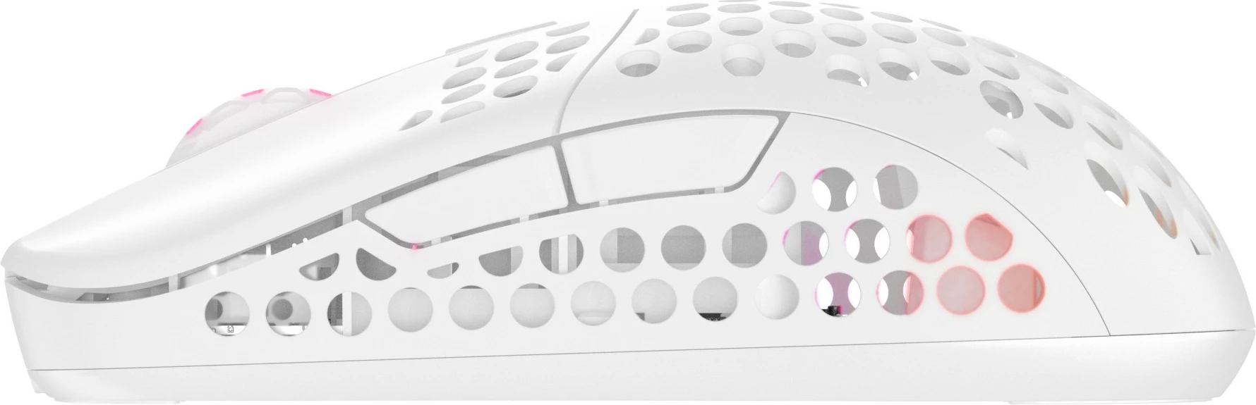 Maus Cherry Xtrfy M42 RGB, Ambidextrous, Optical, RF Wireless + USB Type-C, 19000 DPI, Bardhë