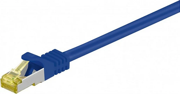 Kabllo rrjeti Goobay RJ-45 Patch Cat 6a S/FTP (PIMF), 3 m, 500 MHz, blu
