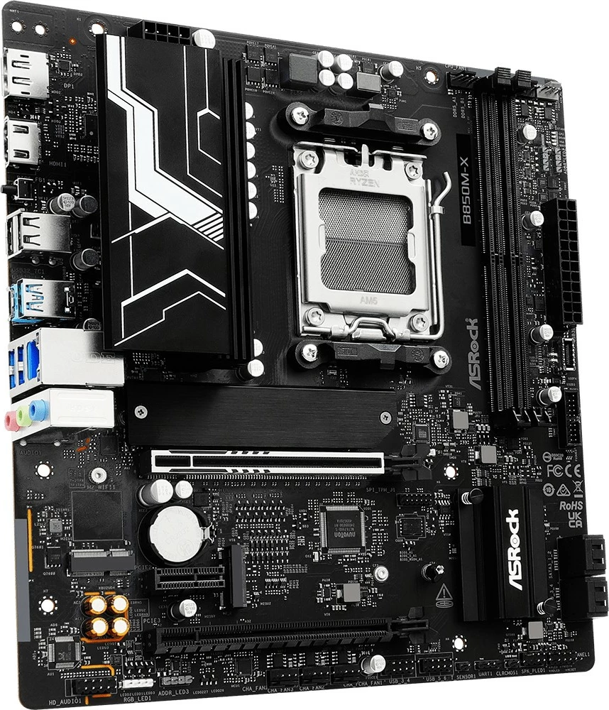Pllakë amë ASRock B850M-X R2.0, micro ATX, Socket AM5, DDR5, e zezë