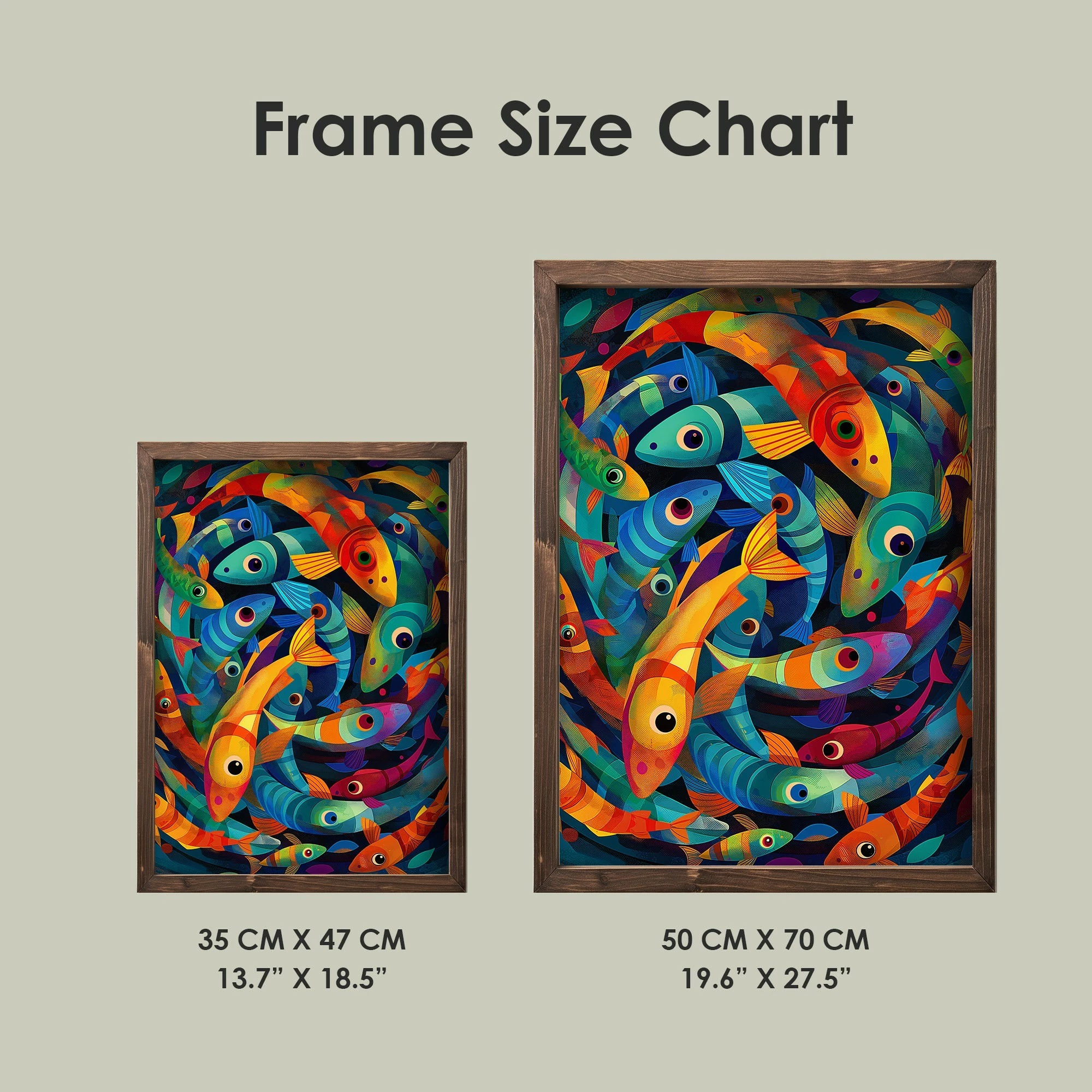 Pikturë dekorative me kornizë MDF, shumëngjyrëshe, Wallity, TUN076-XL, 50x70x3.5cm