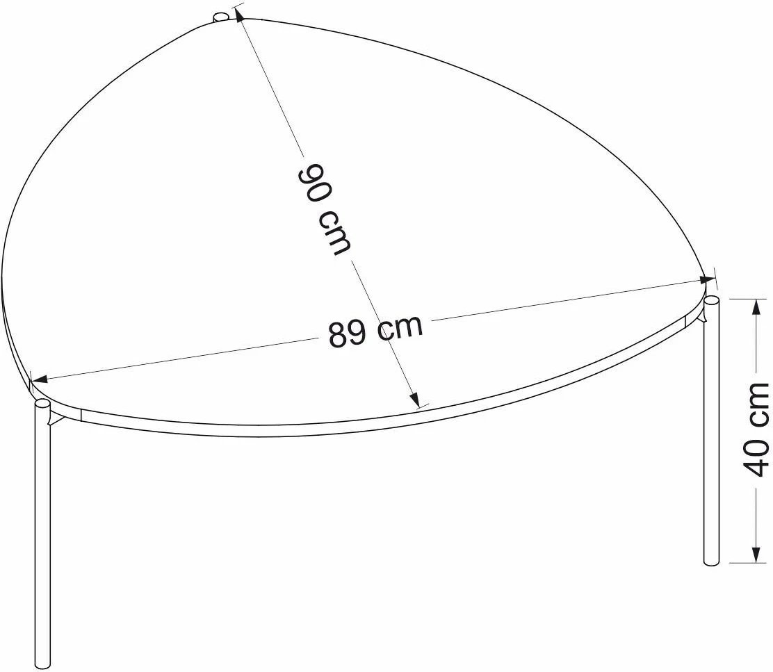 Tavolinë kafeje Hanah Home, Lenny, e bardhë