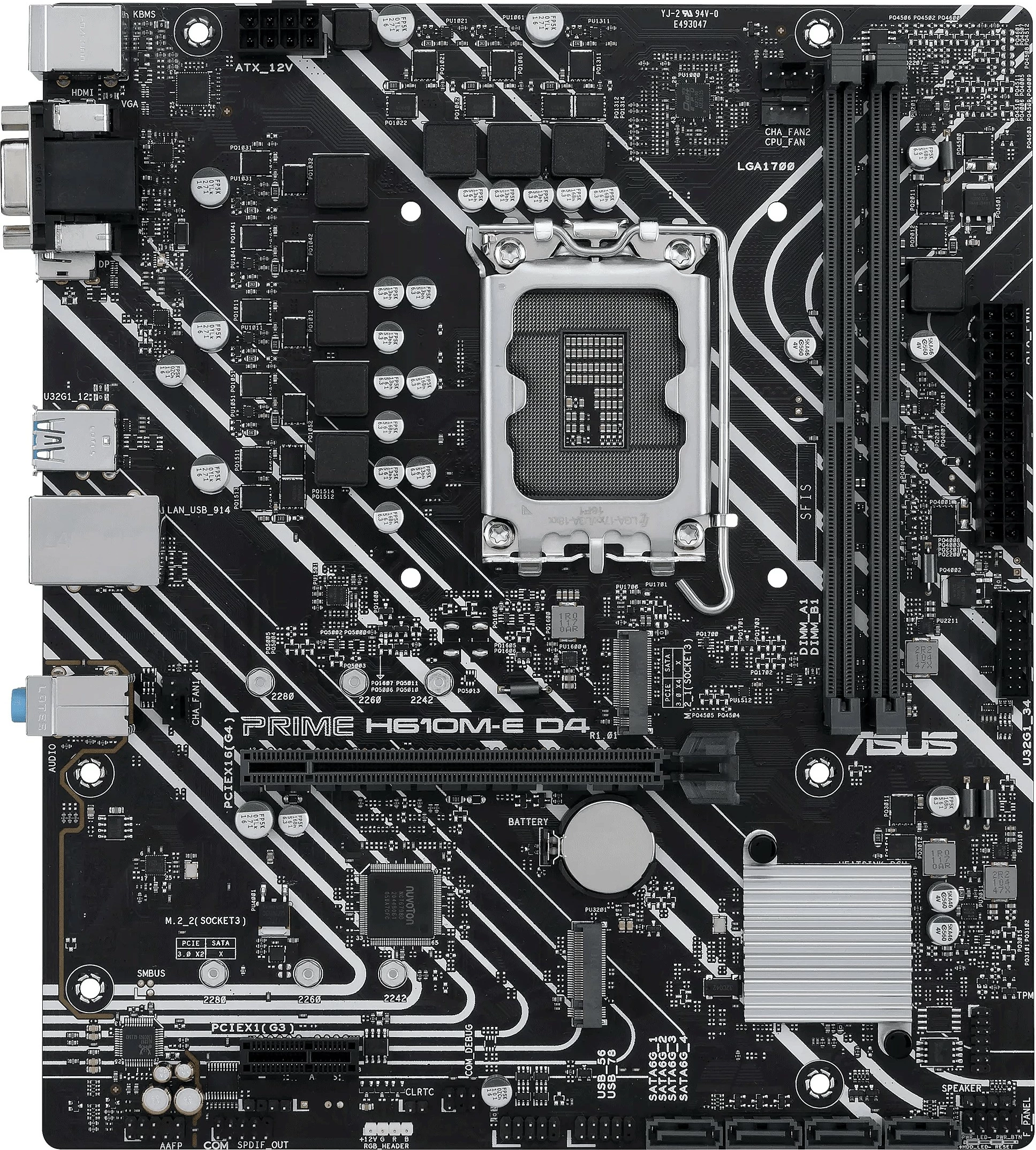 Pllakë amë ASUS PRIME H610M-E D4-CSM, Intel, LGA 1700, DDR4-SDRAM, 64 GB