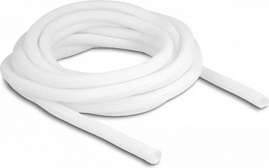 Mëngë gërshetore për kabllo DeLOCK self-closing 5 m x 9 mm, poliester, e bardhë