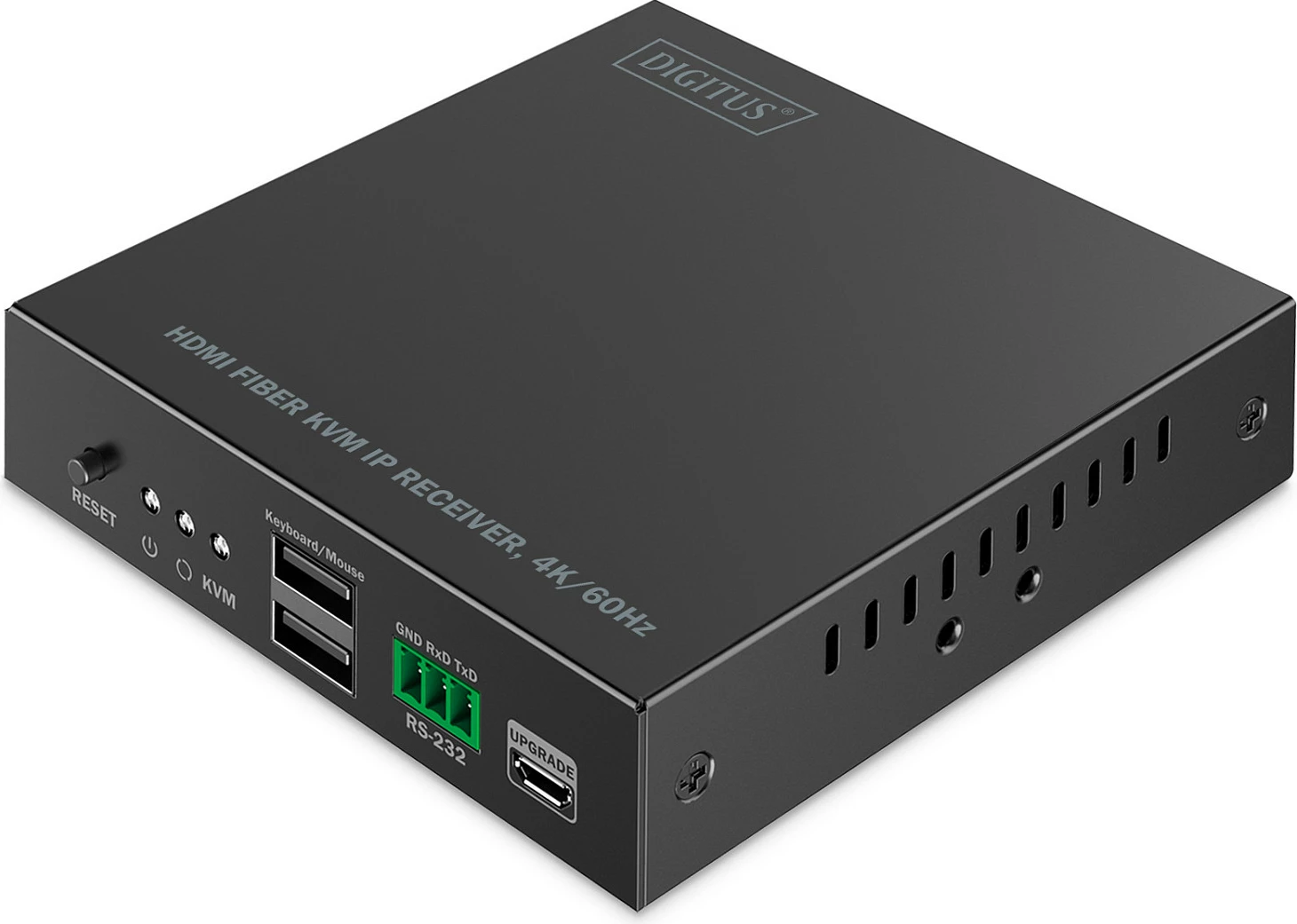 Marrës HDMI Fiber IP Digitus 4K/60Hz, HDMI 2.0, SFP+, i zi