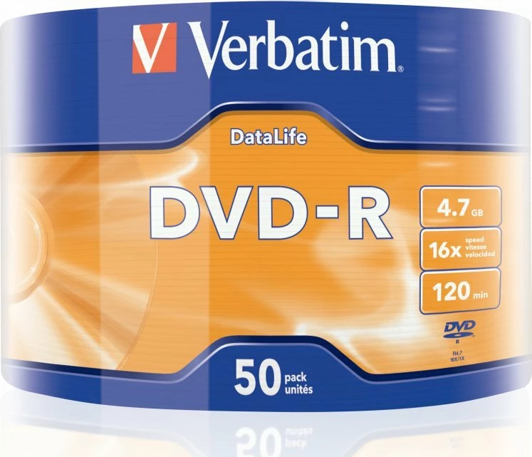 Disk DVD-R Verbatim 43791 4.7GB 16x, 50 copë