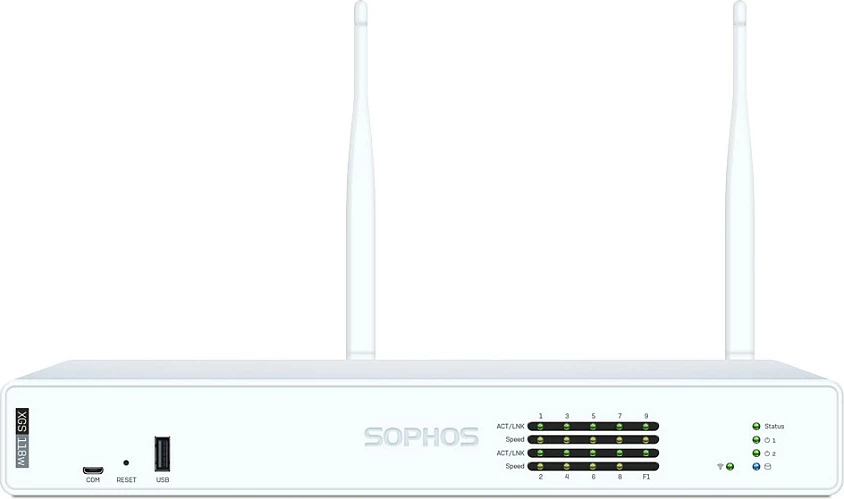 Pajisje sigurie rrjeti Sophos XGS 118w, 9x RJ-45 2.5GbE, Wi‑Fi 6, Rackmount
